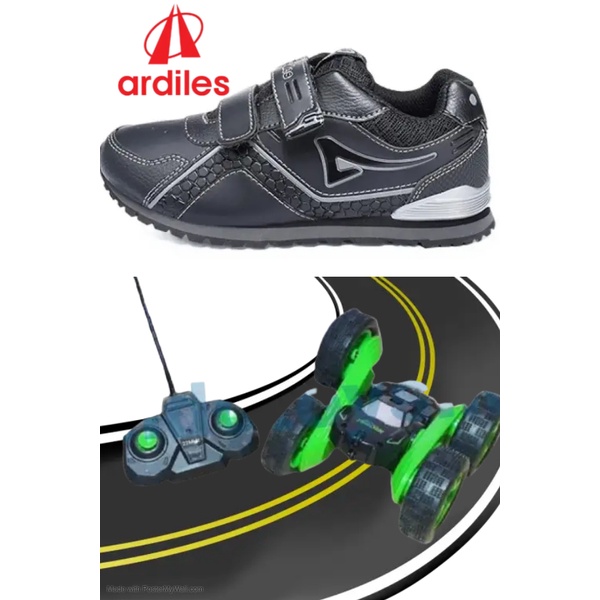 Ardiles Sepatu Sekolah Anak Size31-42 GRATIS MOBIL RC FLIP STUNT CAR MOBIL MAINAN SepatuSekolah Anak dennim pakai mobil KVS PAKAI MOBIL