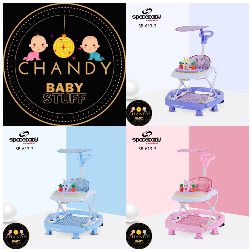 BABY WALKER SPACE BABY SB 613-3 ADA REM DAN BISA AYUN