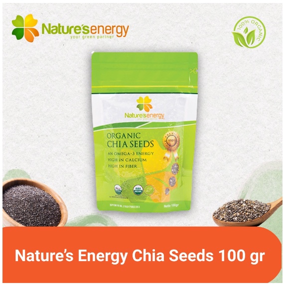 

Terbaru Nature's Energy Organic Chia Seeds 100 gr Natures Tinggi Serat