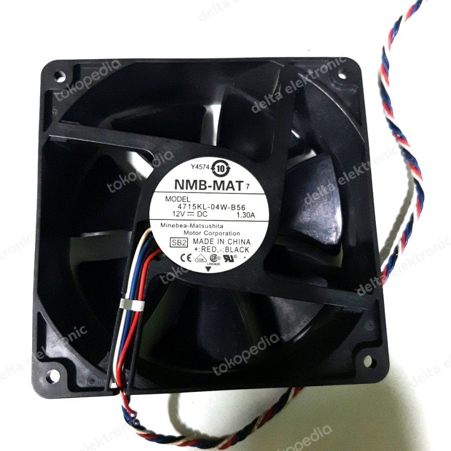 Kipas Fan DC 12v 1.3 Ampere 12 v 1.3A 12X12 High Speed 12cm Kipas DC