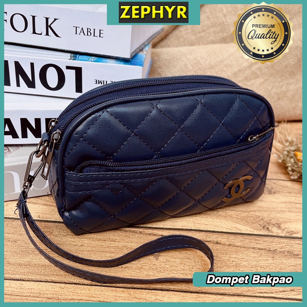 Hand Bag Wanita Import Dompet Wanita Serbaguna Multifungsi 3ruang - CHNNEL WALLET Zephyr