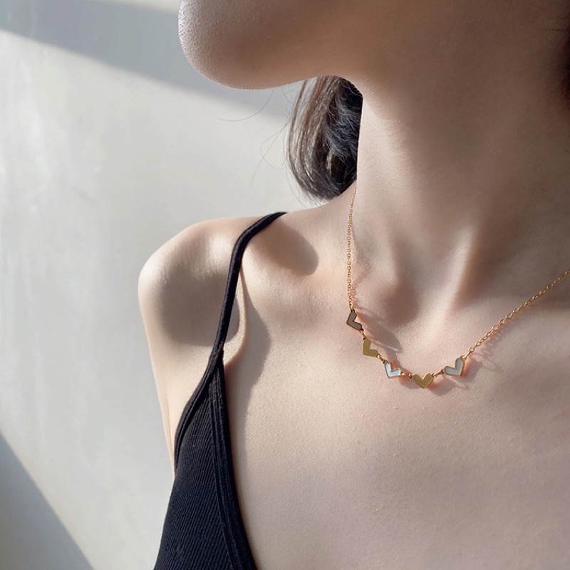 Kalung lima love titanium anti karat harga grosir bisa COD