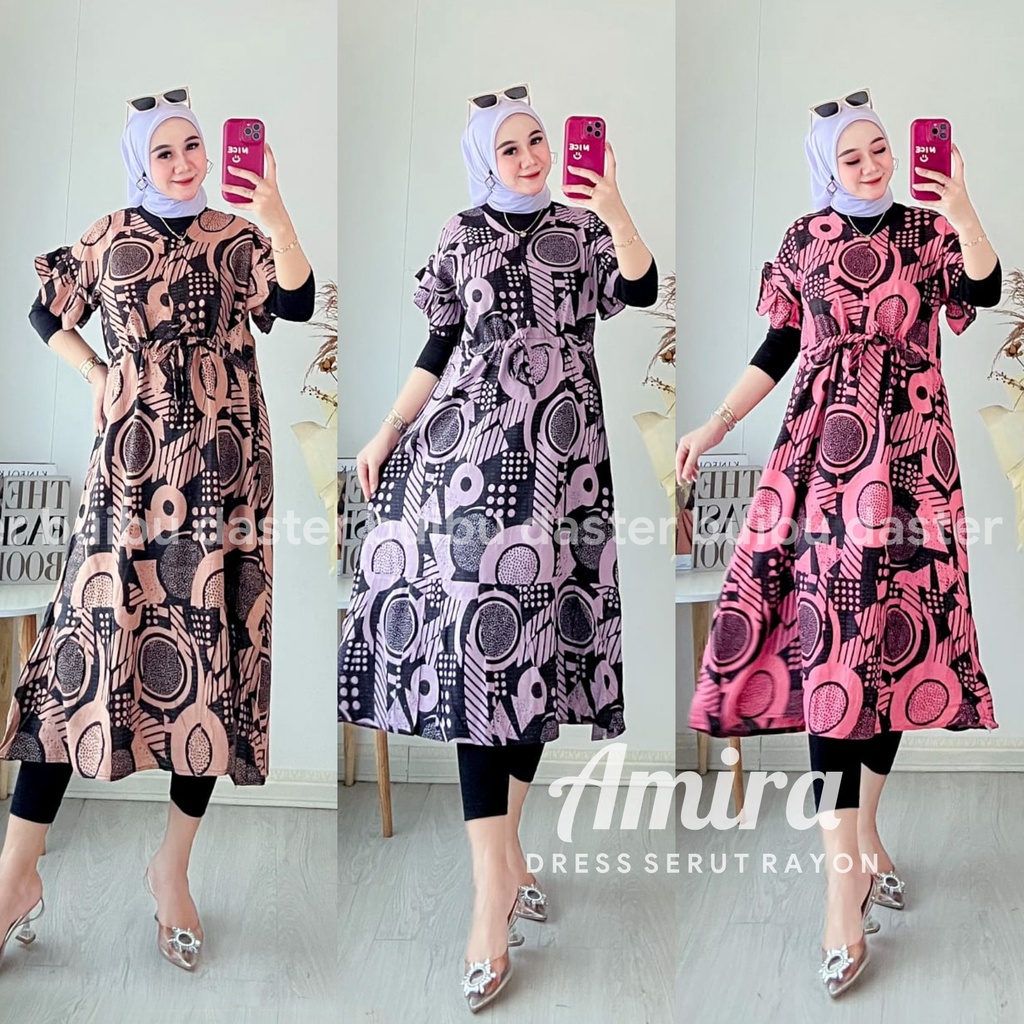 DASTER KEKINIAN SERUT AMIRA DRESS RAYON BUSUI