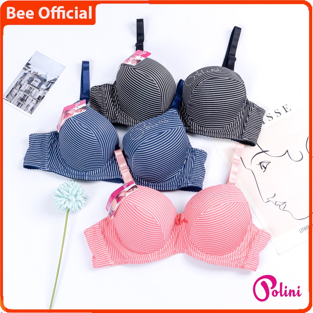 BEE - Bra Wanita Push Up Berkawat Bh Polini Kait 3 Pakaian Dalam G499