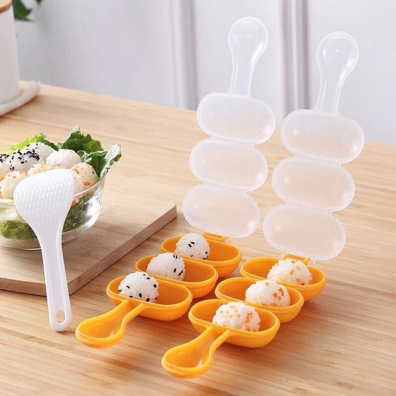 Rice Ball Shaker Bento / Cetakan Nasi Kepal Bulat FREE Centong Nasi