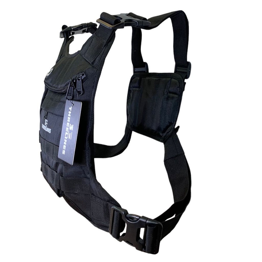 TAS DADA PRIA TACTICAL ORIGINAL THREELINE EMERLAND BLACK / CHEST RIG BAG THREELINE ORIGINAL / CHEST BAG PREMIUM ORIGINAL