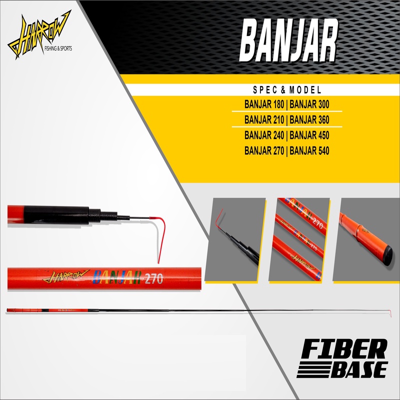 Tegek Pancing Murah Harrow Banjar Panjang 210cm - 360cm