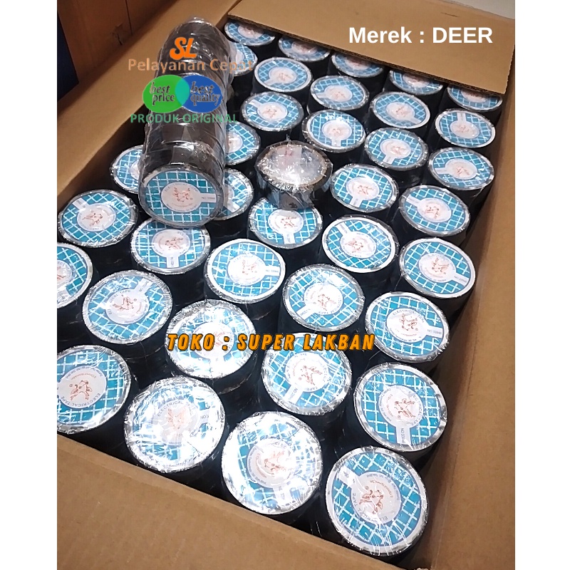 Isolasi Listrik Hitam Pollak Deer Brand Setara Gold Tape Solasi Kabel Berkualitas Murah