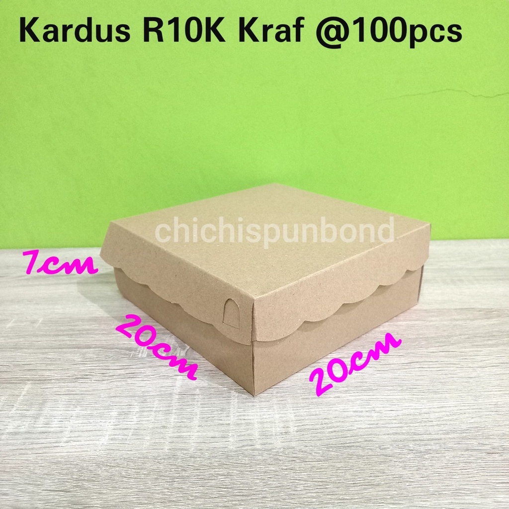 

Kardus coklat 20x20 kraf 350gsm kardus nasi coklat