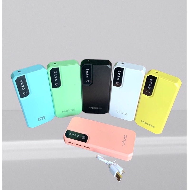 [NEW] POWERBANK SMART MACARON 3 USB + LED LIGHT 20.000 MAH FAST CHARGING