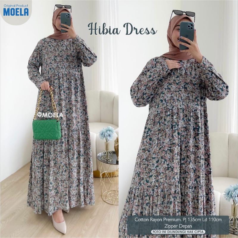 Lazea Faya Meva Hibia Dress Gamis Jumbo Allsize Busui Premium Catton Rayon Original Ori Moela Berlabel-2