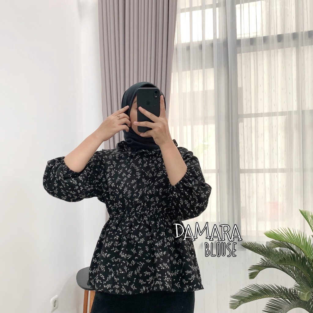 YURIM BLOUSE RUFFLE / ATASAN WANITA / KEMEJA LINEN BASIC LENGAN PANJANG / FLOWY BLOUSE / YUMNA BLOUSE VINTAGE  / ATASAN WANITA KOREAN STYLE