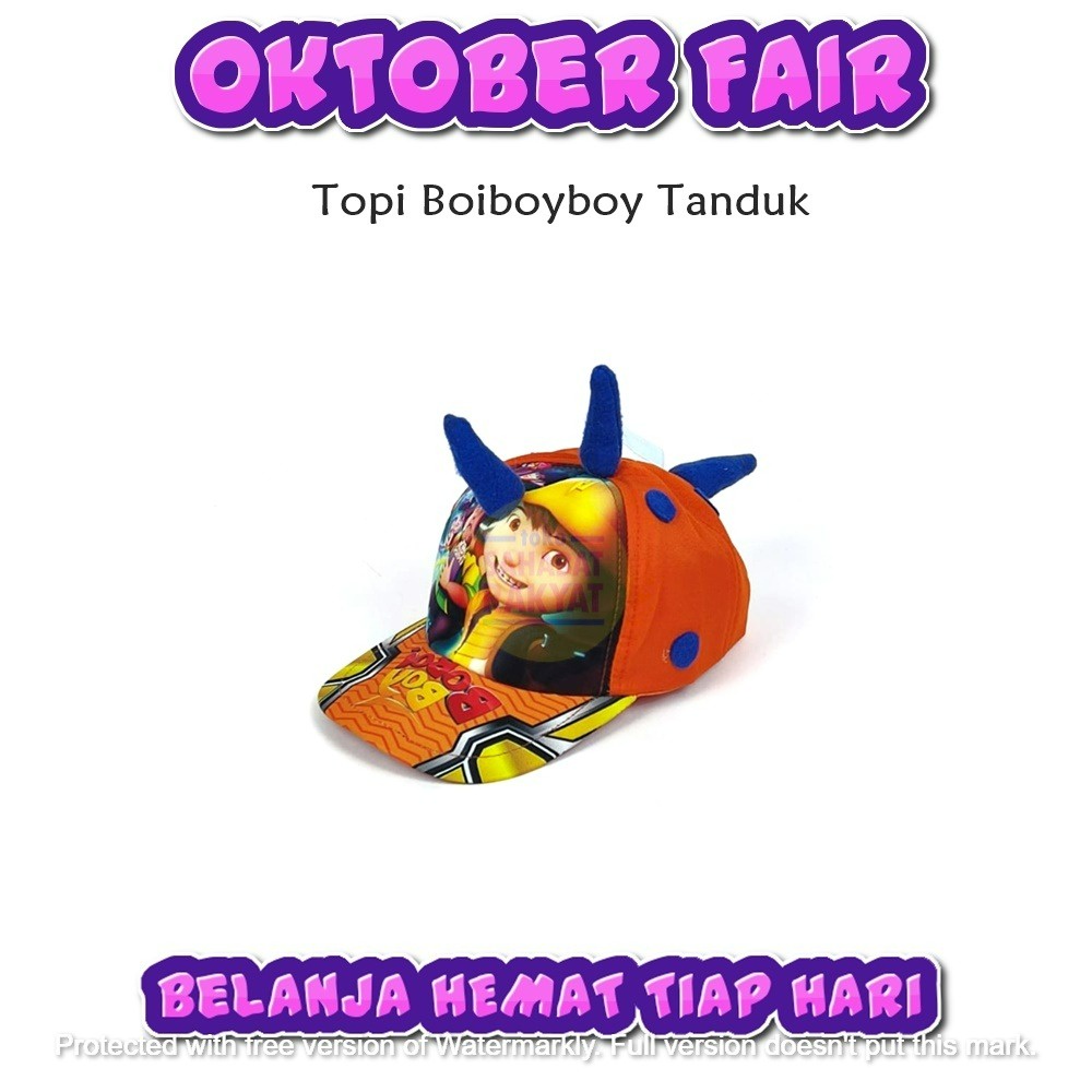 Topi Tanduk/Topi Boboiboy Anak