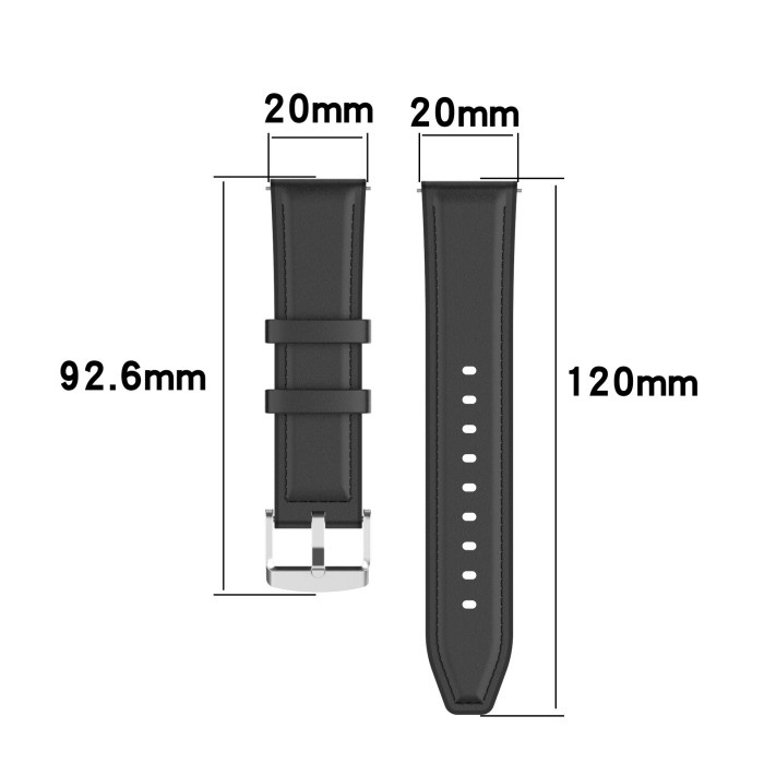 Leather Strap Smartwatch 20mm For GTS 2 3 GTS 4 MINI BIP 3 BIP U GTS 4