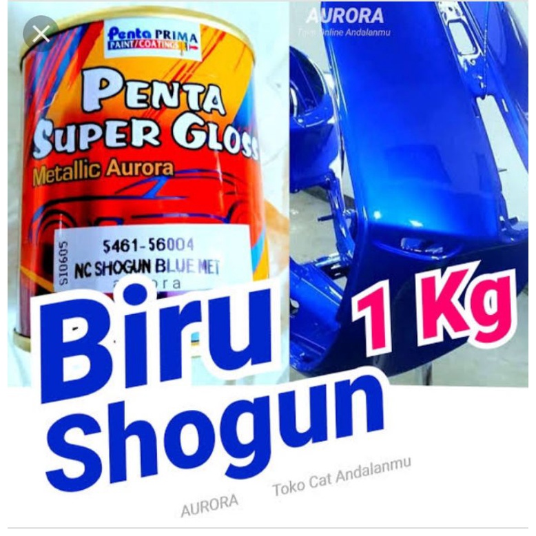 Cat Penta Super Gloss Shogun Blue Cat Biru Metallic Metallik 1liter