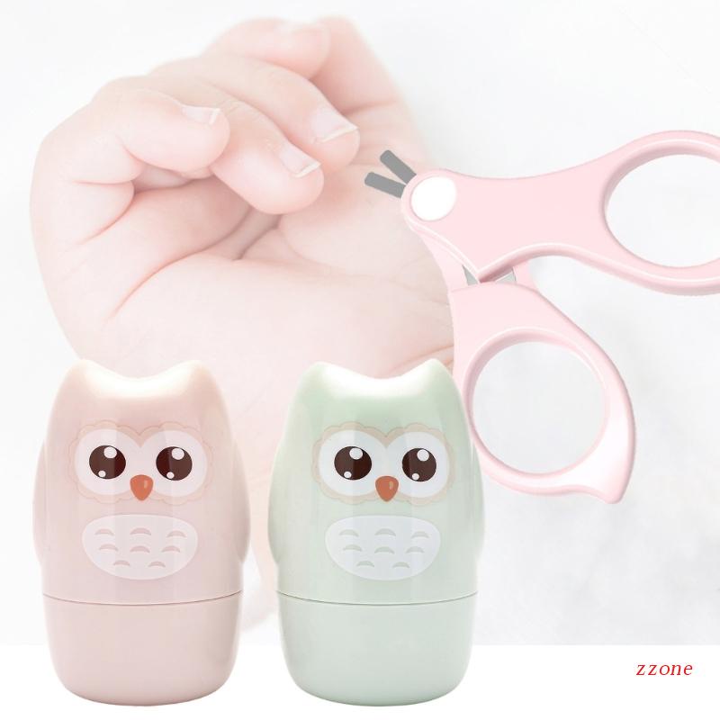 Kit Perawatan Kuku Jari Kaki Bayi Portabel Motif Burung Hantu Untuk Manicure