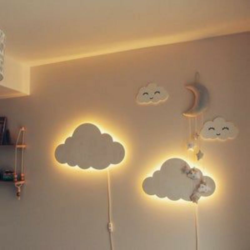 Lampu Tidur Awan, Lampu Tidur Lucu, Hiasan Dinding, Lampu Tidur Anak, Kado Unik, Lampu Estetik