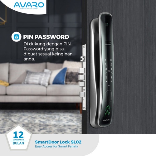 AVARO Smart Door Lock  SL-02 Digital Handle Kunci Pintu