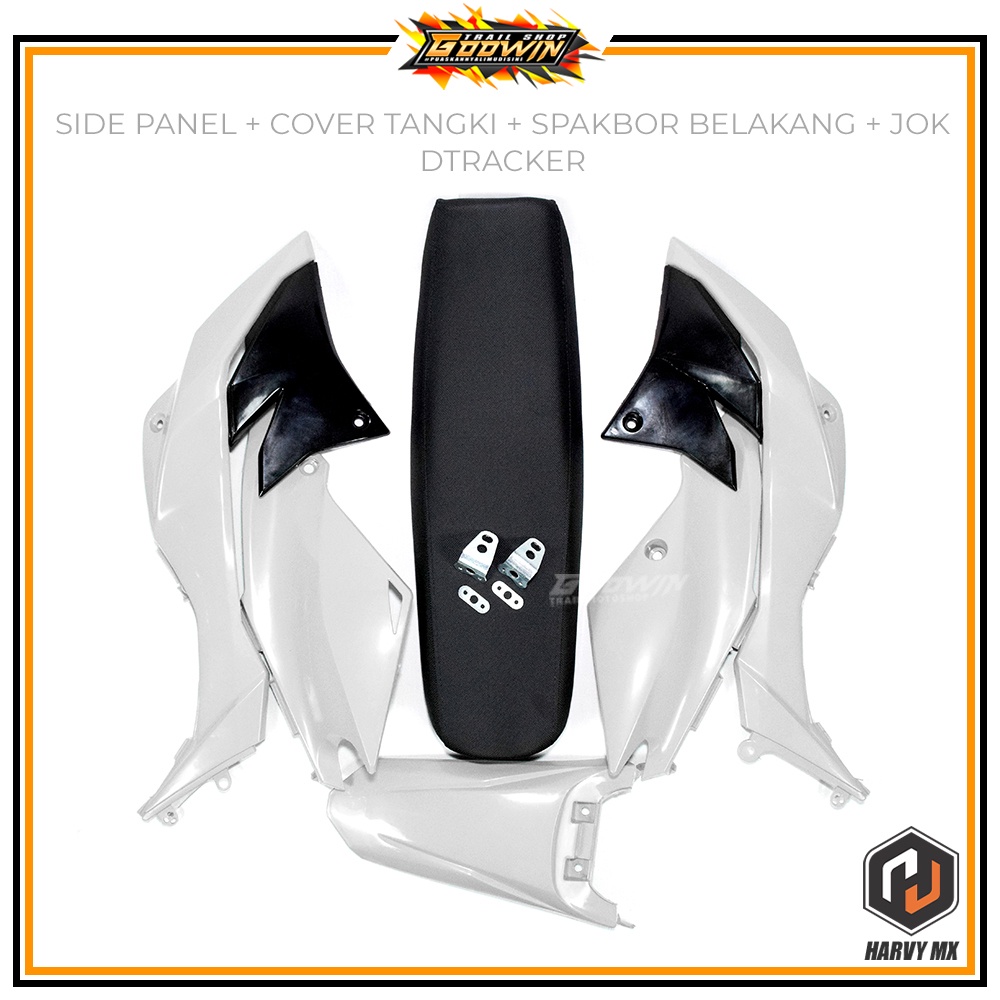 Paket Cover Body Tangki Depan Belakang Slebor Belakang Jok Sadel Trail HRV KLX DTRACKER DT NEW
