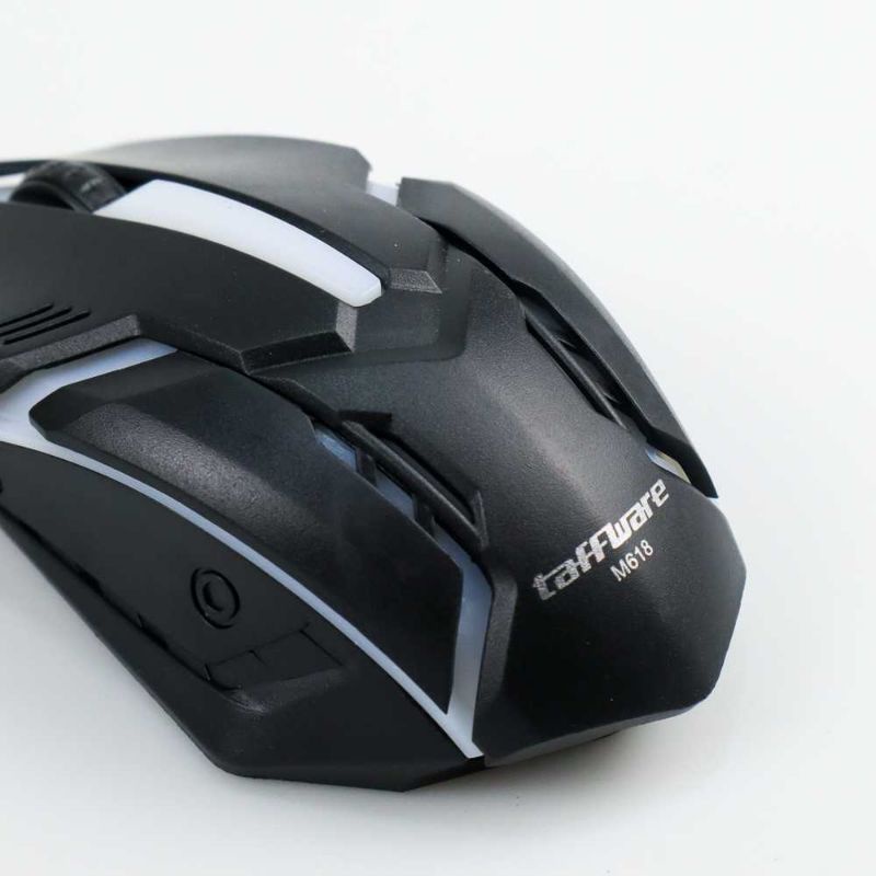 TAFFWARE Mouse Gaming LED RGB 1000 Dpi M618 Mouse kabel Usb