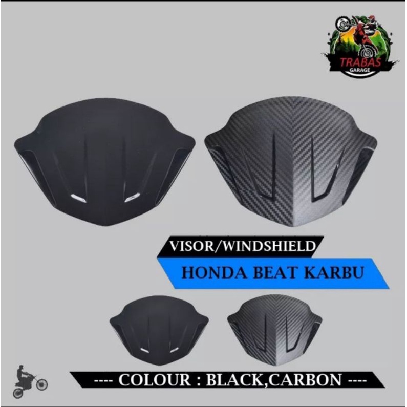 Visor beat carbu karbu full karbon carbon bahan tebal anti pecah(V68C)