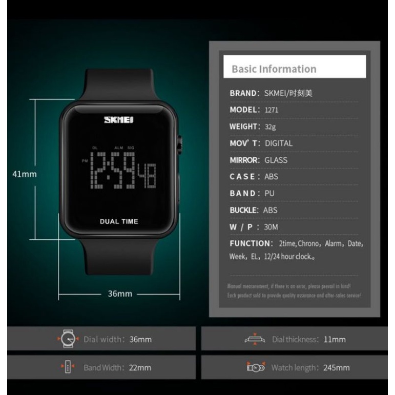 SKMEI Jam Tangan Digital Pria,- 1271