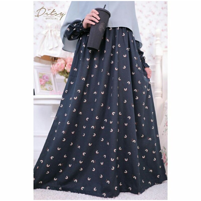 [SIAP KIRIM] RAINBOW DARKBLUE SIZE M BY DITSY EDISI OKTOBER 2022