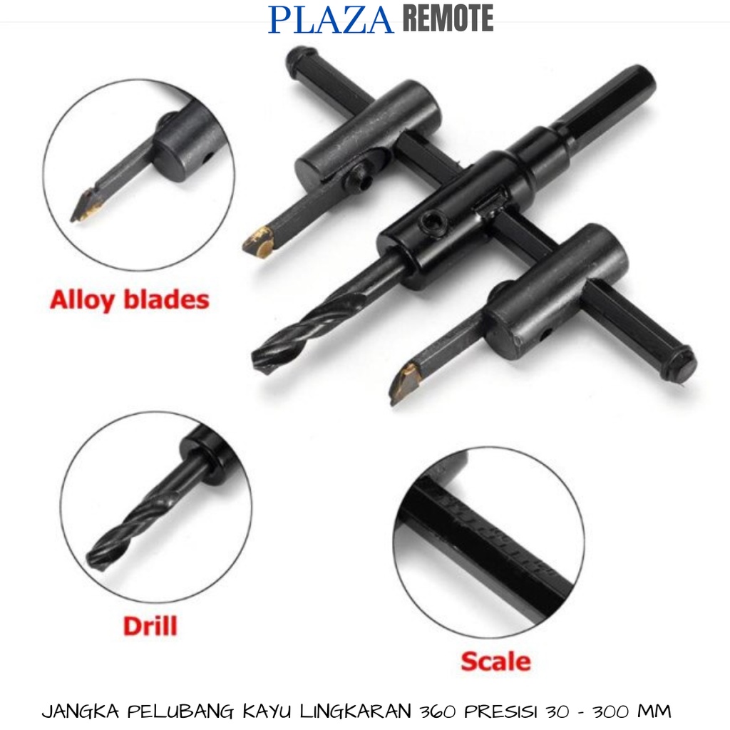 HOLE SAW PELUBANG KAYU LINGKARAN 360 DERAJAT ADJUSTABLE 30 - 300 MM