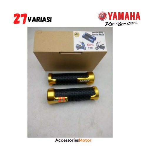 Grip stang handgrip motor bahan karet aluminium Logo Nmax