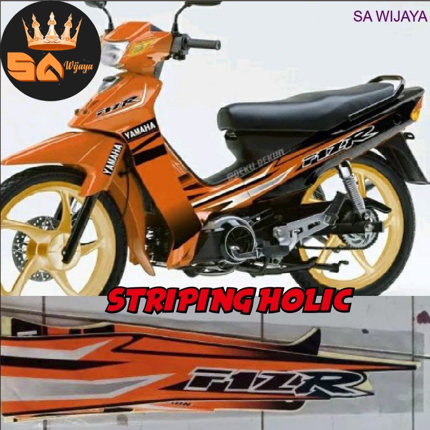 STRIPING STICKER FIZ R OREN ORANGE VARIASI SE SPECIAL EDITION STIKER LIS FIZR