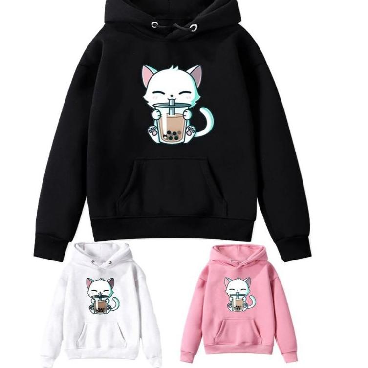 Paling Laris sweater anak perempuan/baju anak /hoodie anak kitten boba/ootd