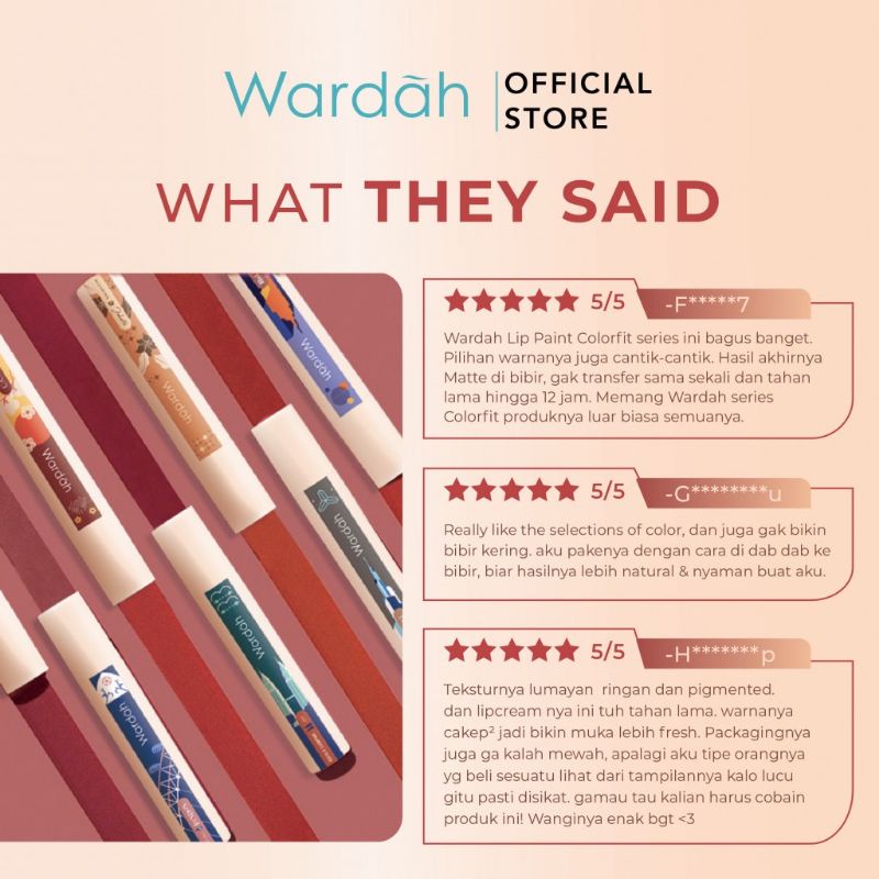 WARDAH COLORFIT LAST ALL DAY LIP PAINT 4.2 G (NEW AROUND THE WORLD)