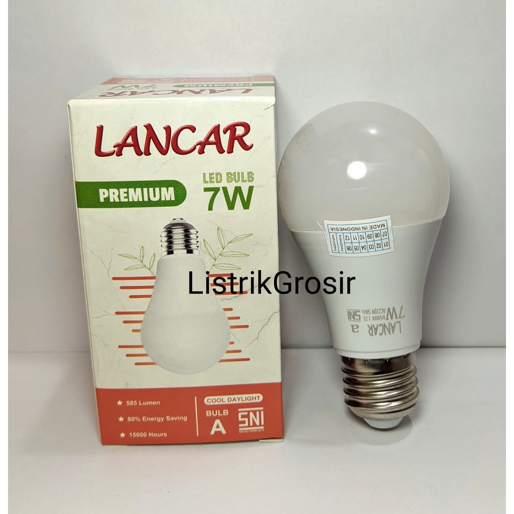 Bohlam Lampu Led LANCAR PREMIUM 5w 7w 9w 12w 15 w 18Watt 21 Watt 23W Garansi 1TAHUN