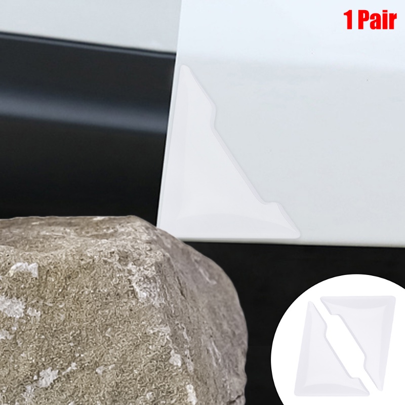 2pcs Cover Pelindung Sudut Pintu Depan Mobil Bahan Silikon Anti Gores 90 Derajat