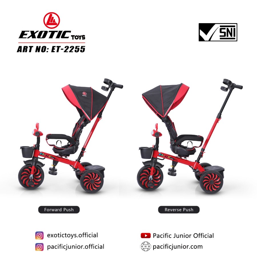 Exotic ET2255 Tricycle - Sepeda Roda Tiga Anak