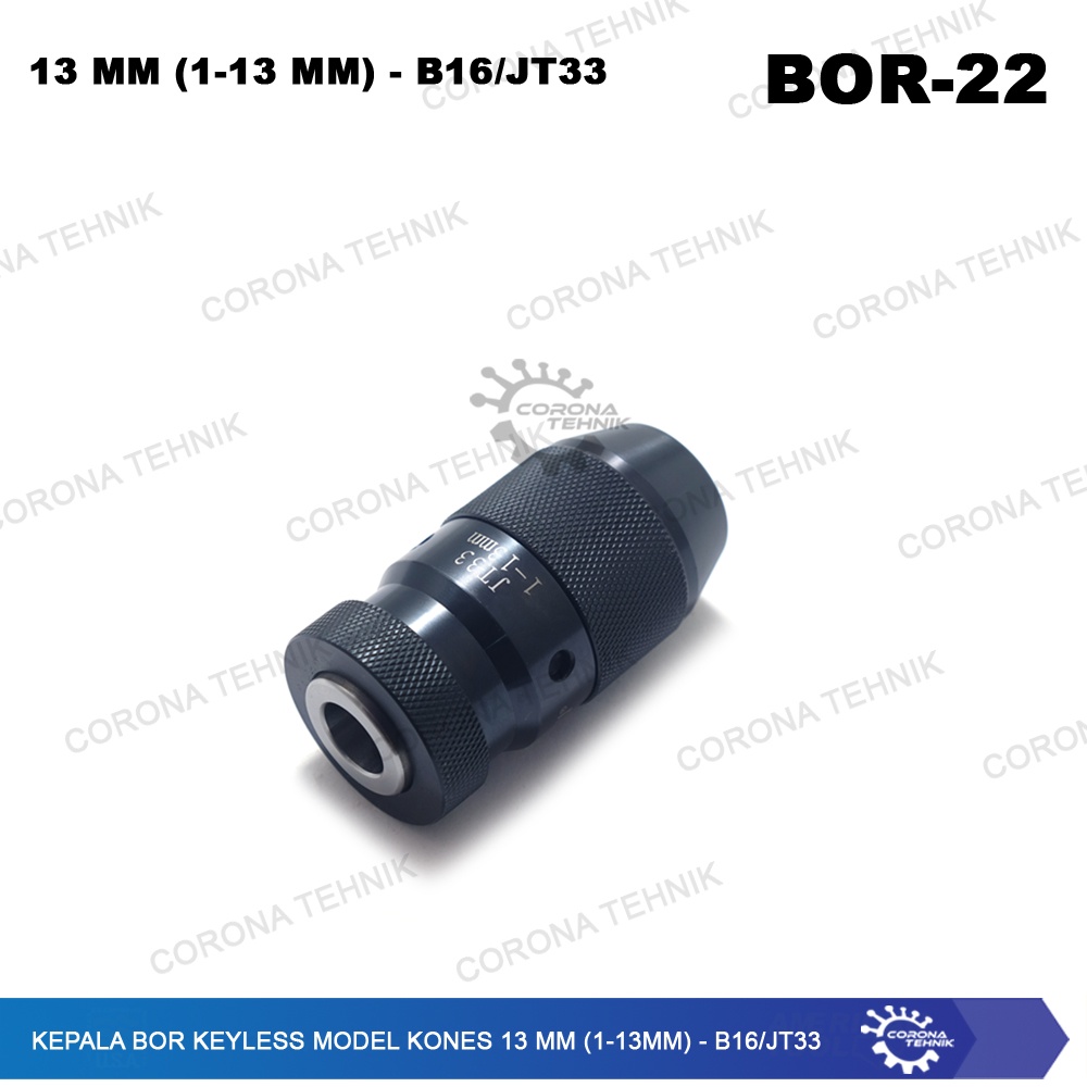 B16 / JT33 - Kepala Bor Keyless Model Kones 13 mm (1-13 mm)