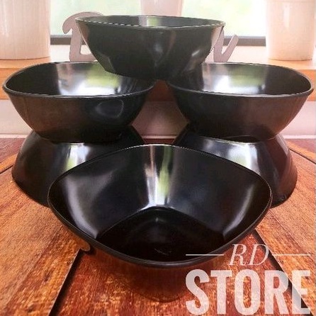 PROMO 6.PCS MANGKOK PERSEGI MELAMINE POLOS