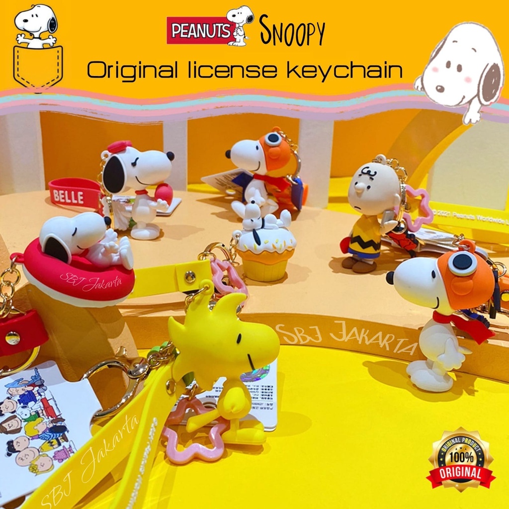 Gantungan kunci Keychain ORIGINAL LISENSI minion shio snoopy momo duck