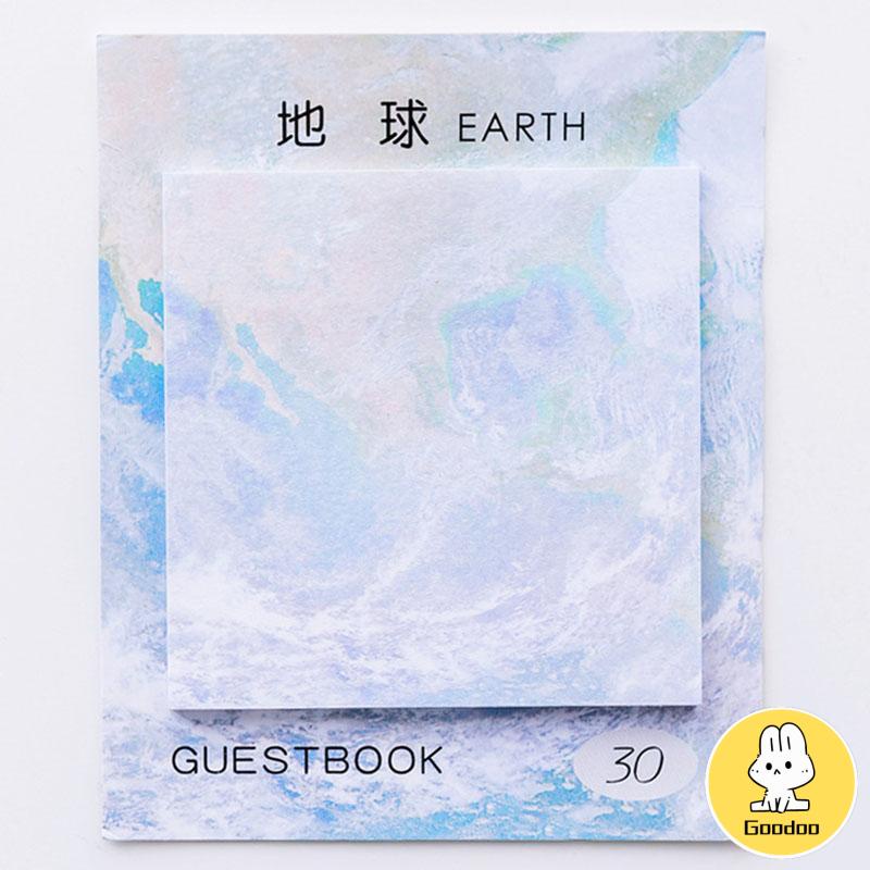 Kertas Memo Sticky Note / Post-It Bentuk Kotak Motif Planet Lucu -Doo -Doo