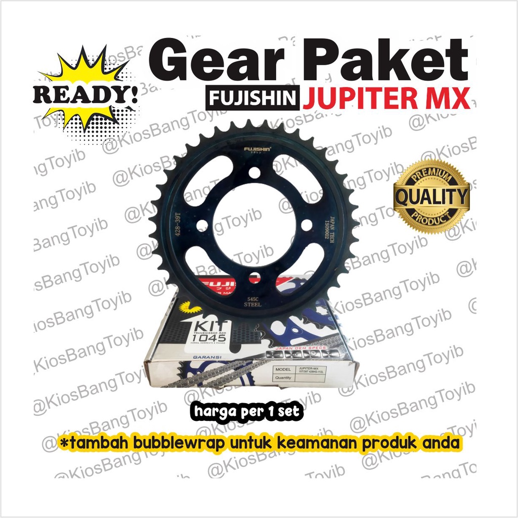 Gear Set/Paket Titanium Jupiter Jup MX 15T/39T 428H/112L (FUJISHIN)