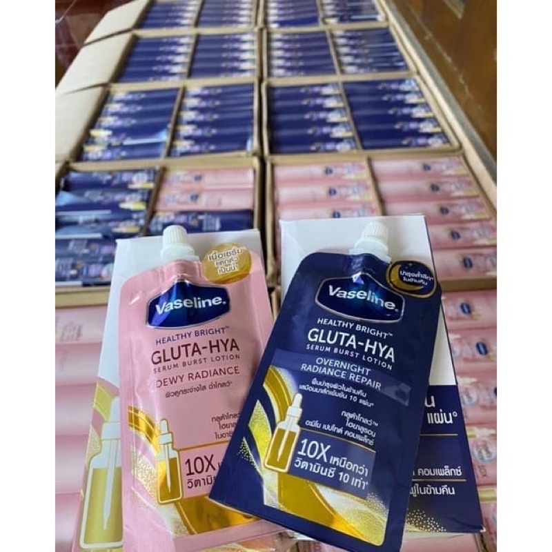 VASELINE GLUTA HYA SACHETS ORIGINAL IMPORT UNILEVER THAILAND