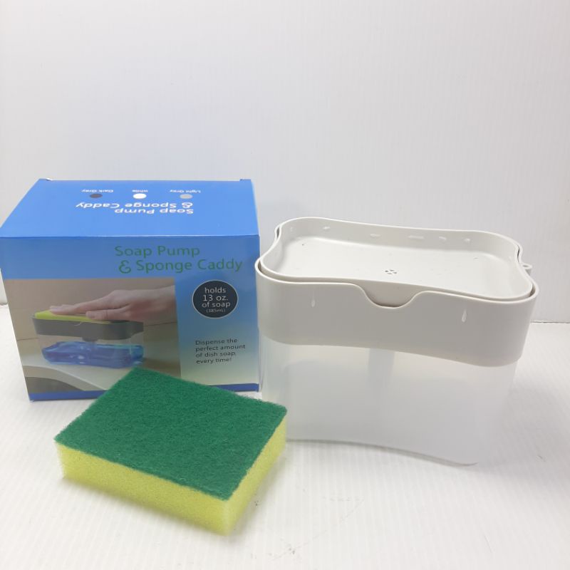 Soap Pump and Sponge Caddy / Spons Dispenser Sabun Cuci Piring Bulat