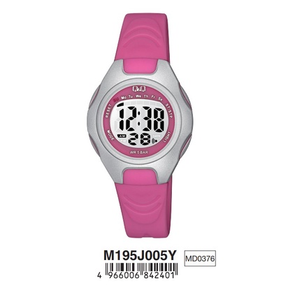 SALE Jam Tangan Wanita Sporty Casual Rubber Digital Original Q&amp;Q QNQ QQ M195 M195J Series