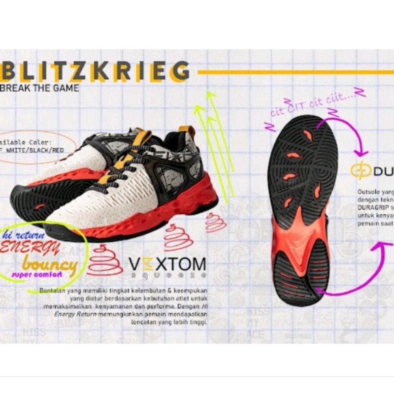 SEPATU VOLI FIXCH BLITZKRIEG 100% ORIGINAL