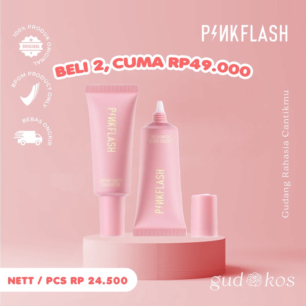 PINKFLASH #OhMySelf Long Lasting Matte Foundation - Makeup Base Face Primer Tahan Air