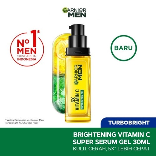 Garnier Men TurboBright Brightening Vitamin C Super Serum Gel 30ml