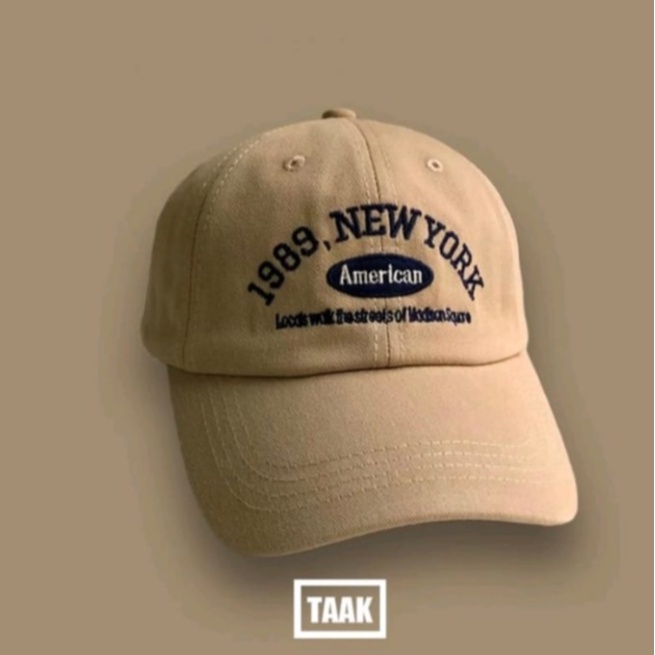 C0D-Topi Baseball terbaru 2022 Unisex Pria Wanita Hat Cotton Material Bordir 1989 New York Topi Baseball