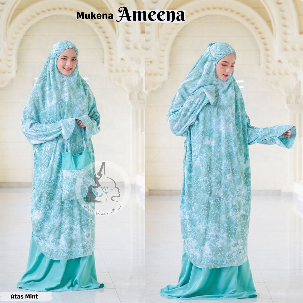 Mukena Lengan Potongan Ameena                                   ⠀                      Mukenah Abh T