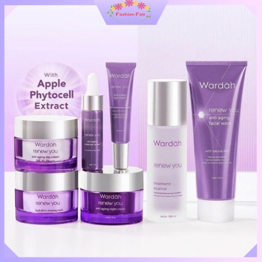 Fashion Fair - Wardah Renew Anti Aging Series | Day &amp; Night Cream | Serum | Essence