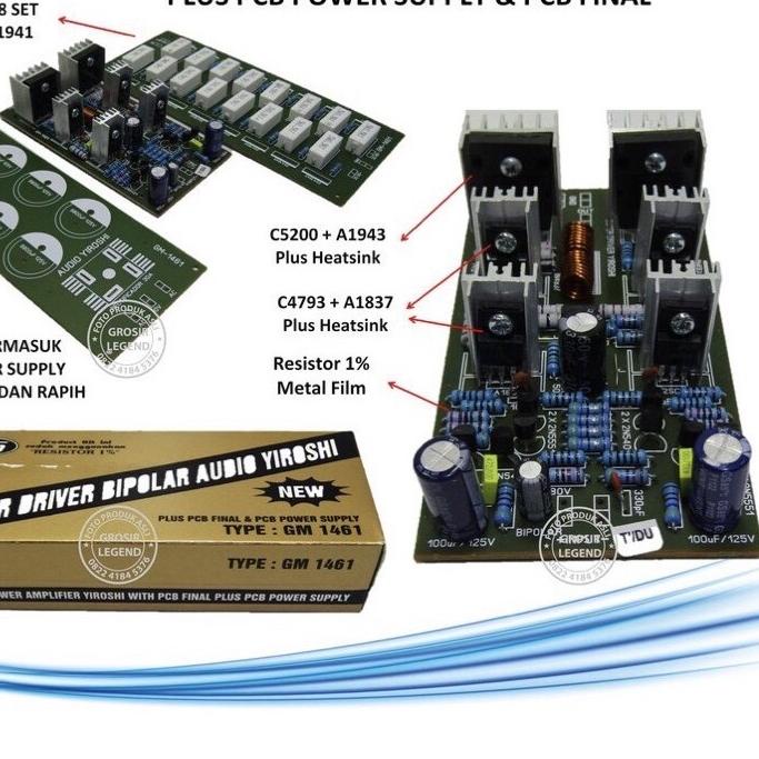 DISKON BRANDS FESTIVAL Kit driver power ampli mono Yiroshi GM 1461 serbuuu 